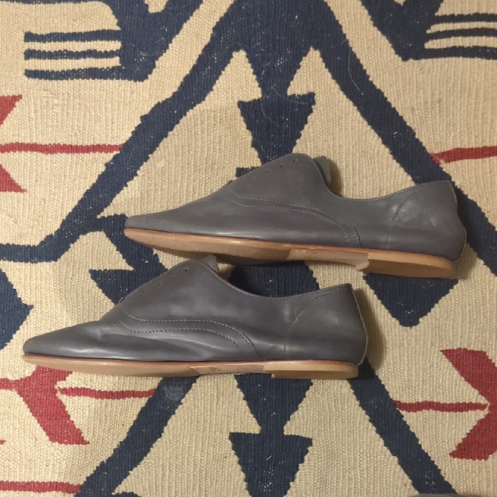 Vintage Women's Gray Italian Leather Shoes